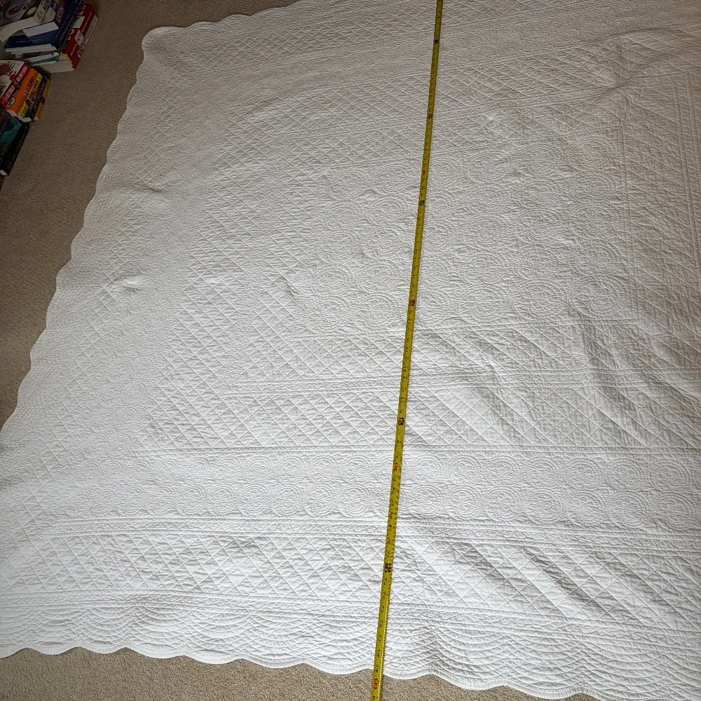 Simply Shabby Chic F/Q 3 piece coverlet set White